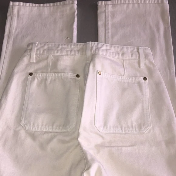 KHAITE Women's Cream Jeans Size 29 - Picture 7 of 12